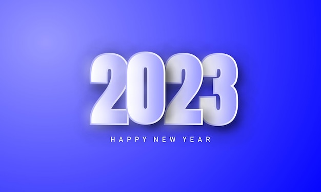 conception du nouvel an 2023 avec des nombres qui se chevauchent