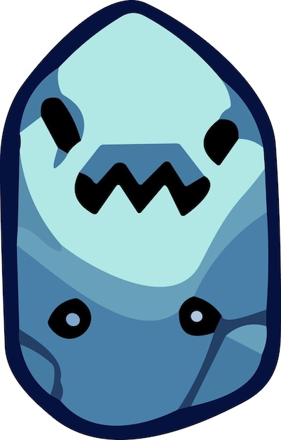 La conception du personnage de Chibistyle d'un monstre de donjon méchant avec un corps mignon et compact
