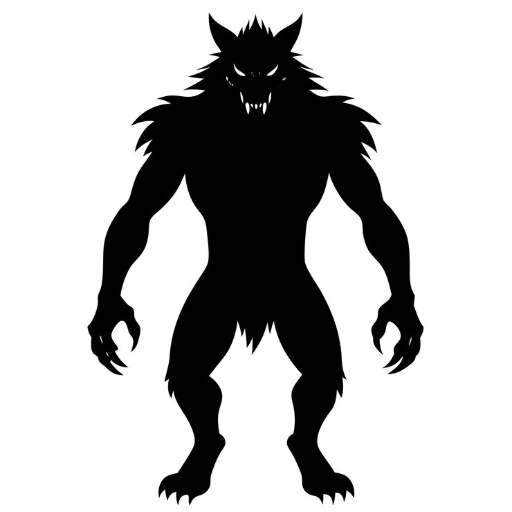Vecteur conception du personnage de loup-garou