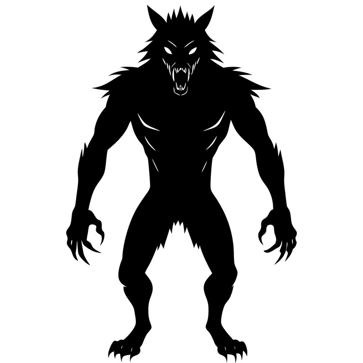 Vecteur conception du personnage de loup-garou