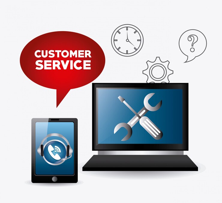 Vecteur conception du service client.