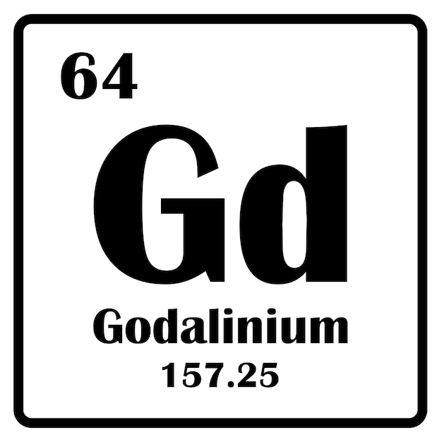 La conception du symbole d'illustration vectorielle de l'icône de l'élément Gadolinium