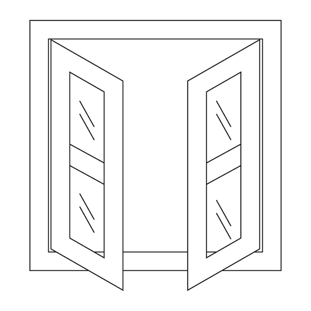 Conception du symbole d'illustration vectorielle de l'icône de fenêtre