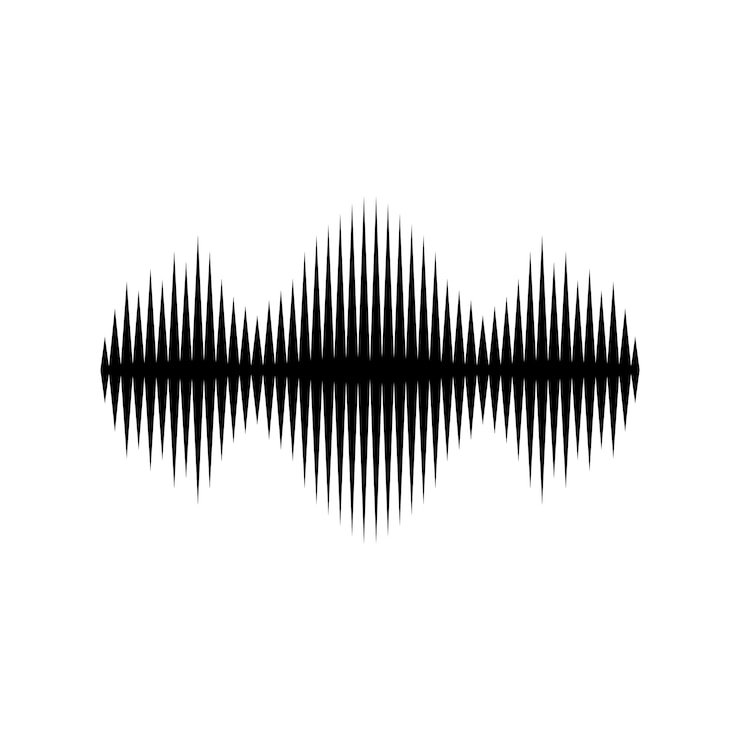 Vecteur conception du symbole d'illustration vectorielle de l'icône d'onde sonore