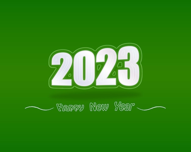 Vecteur conception du titre du nouvel an 2023
