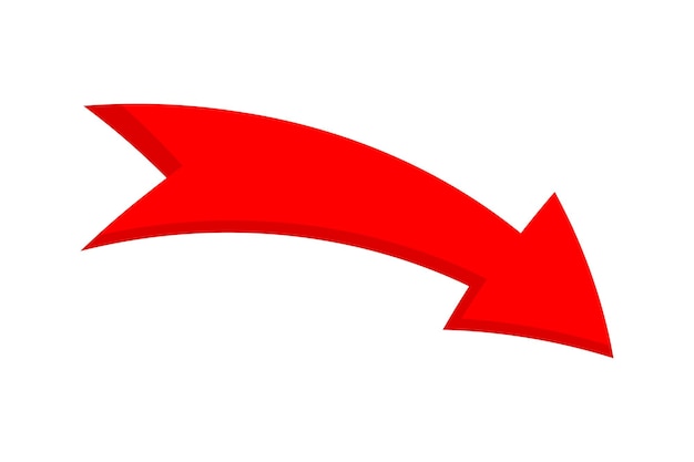 conception du vecteur de flèche couleur rouge