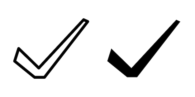 Conception du vecteur de l'icône de marque de contrôle
