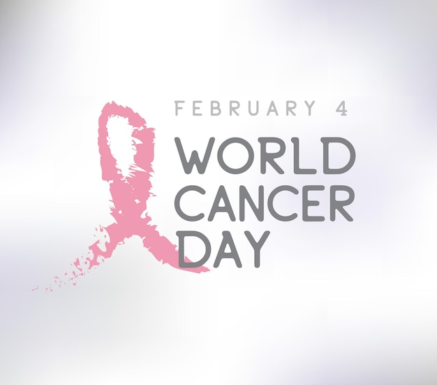 Conception du vecteur de la journée mondiale du cancer