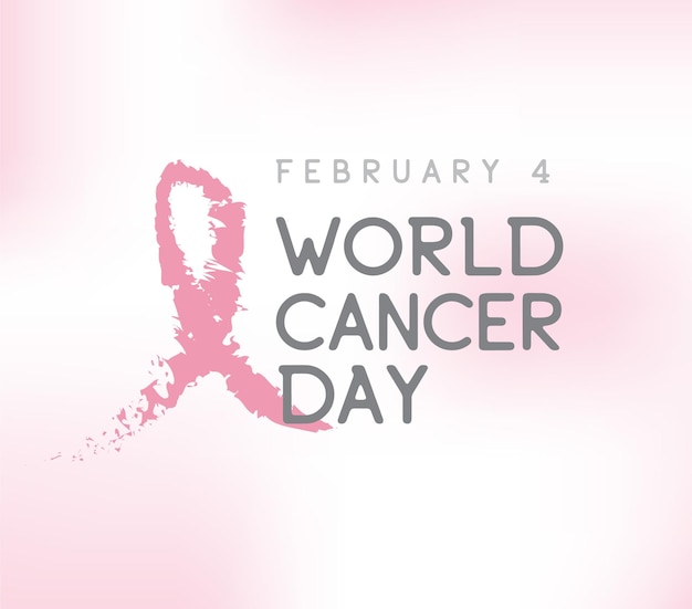 Conception du vecteur de la journée mondiale du cancer