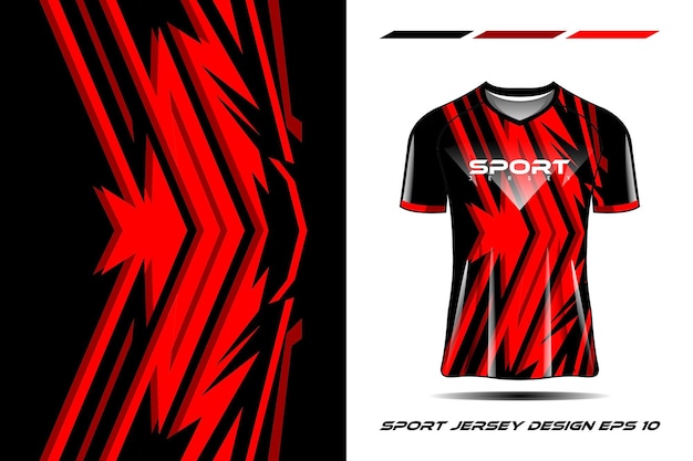 Conception D'éclaboussures De Peinture Rouge De Sport De T-shirt Pour Maillot De Course Cyclisme Football Jeu Vecteur Premium