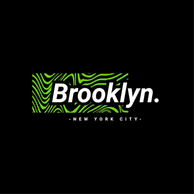 Vecteur conception d'écriture brooklyn, adaptée à la sérigraphie de t-shirts, vêtements, vestes et autres