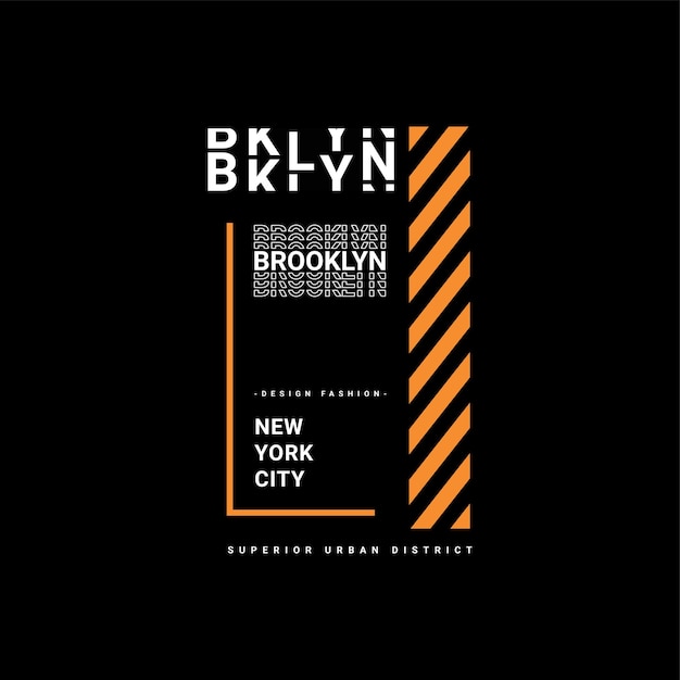 Conception D'écriture Brooklyn, Adaptée à La Sérigraphie De T-shirts, Vêtements, Vestes Et Autres