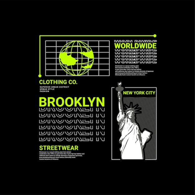 Conception D'écriture De La Ville De New York, Adaptée à La Sérigraphie De T-shirts, Vêtements, Vestes Et Autres