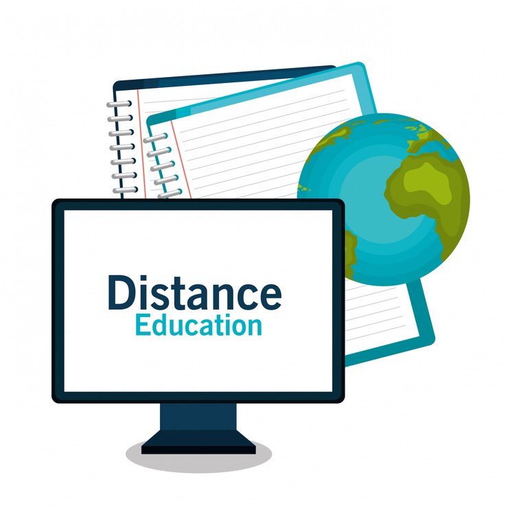 Vecteur conception de l&#39;éducation à distance