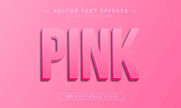 Conception D'effet De Texte De Couleur Rose