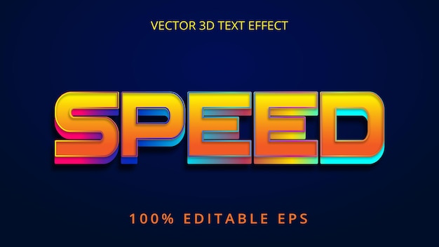 Conception D'effet De Texte Créatif Speed 3d