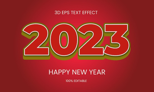 Conception D'effet De Texte Modifiable 3d 2023