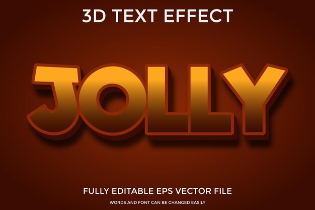 conception d'effet de texte modifiable eps jolly 3d