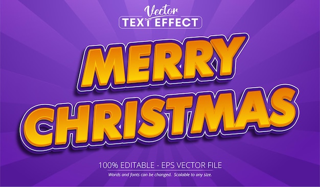 Conception d'effet de texte modifiable joyeux Noël