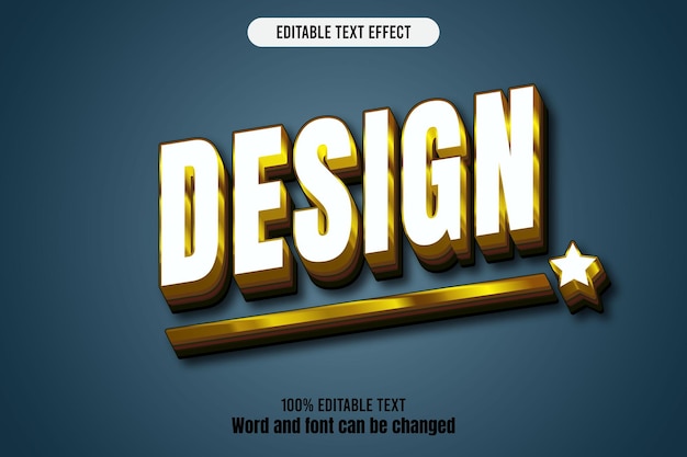Conception d'un effet de texte modifiable en relief 3D de luxe