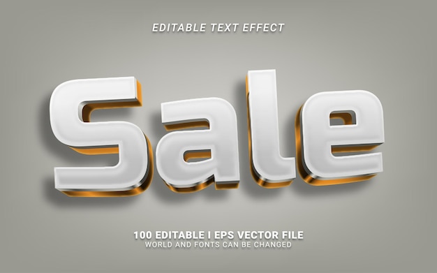 Conception d'effet de texte modifiable de vente