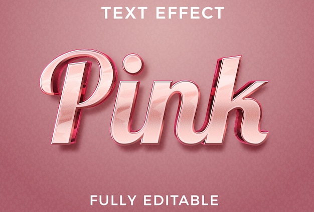 Conception d'un effet de texte rose modifiable