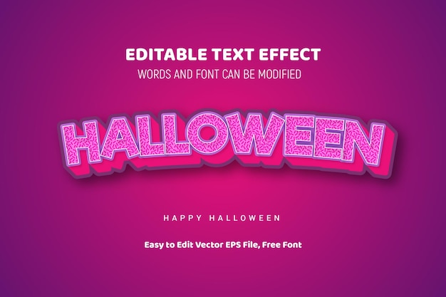 Conception d'effets de texte 3D d'Halloween fichier eps vectoriel entièrement modifiable