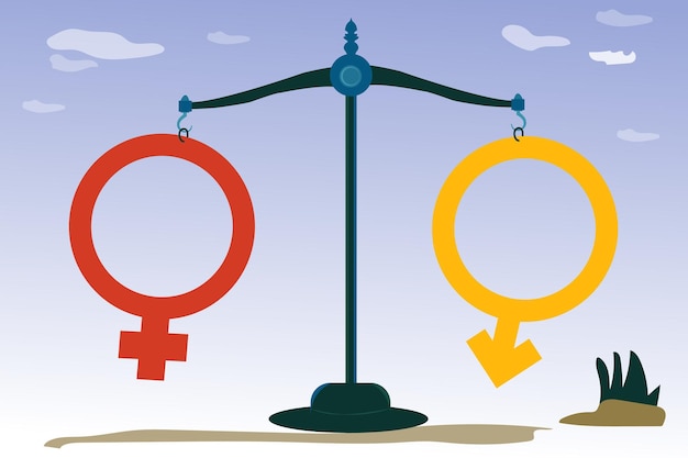 Vecteur conception de l'égalité entre les sexes pour le mois de l'histoire des femmes