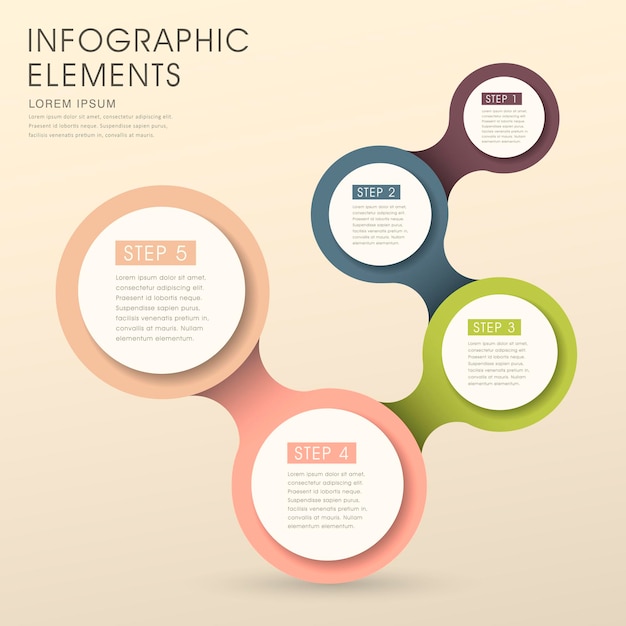 Conception D'éléments Infographiques D'illustration Vectorielle Cercle Moderne