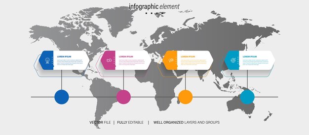 Vecteur conception d'éléments infographiques vectoriels