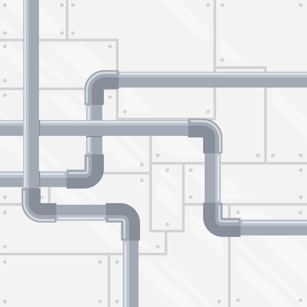 Conception D'éléments Vectoriels De Fond De Plaque Métallique De Conduites D'eau