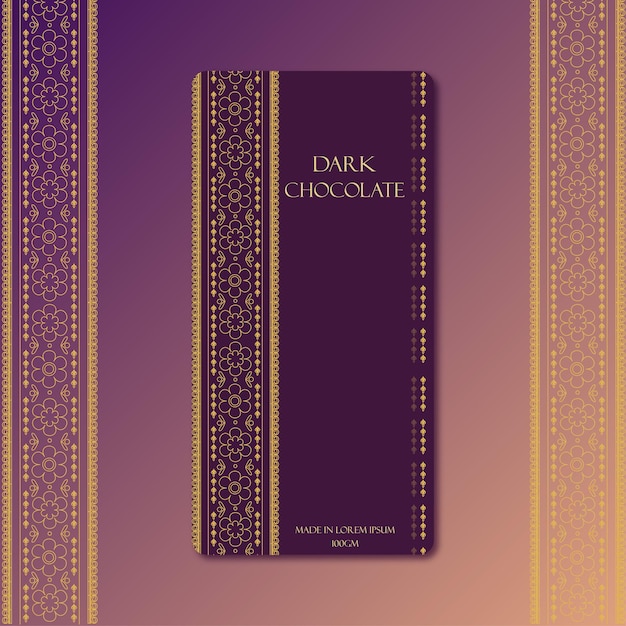 Conception De L'emballage Du Chocolat Noir