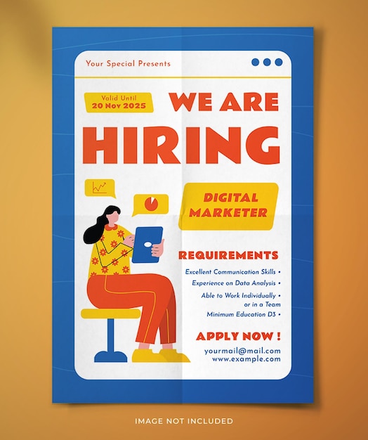 conception d'embauche de spécialistes du marketing numérique
