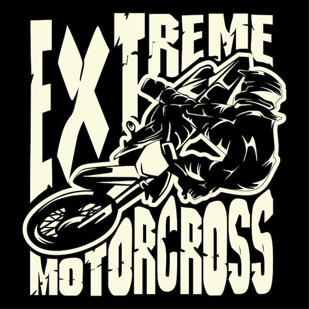 Vecteur conception de l'emblème d'inspiration du logo de motocross