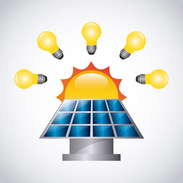 Vecteur conception de l'énergie solaire, illustration vectorielle illustration eps10
