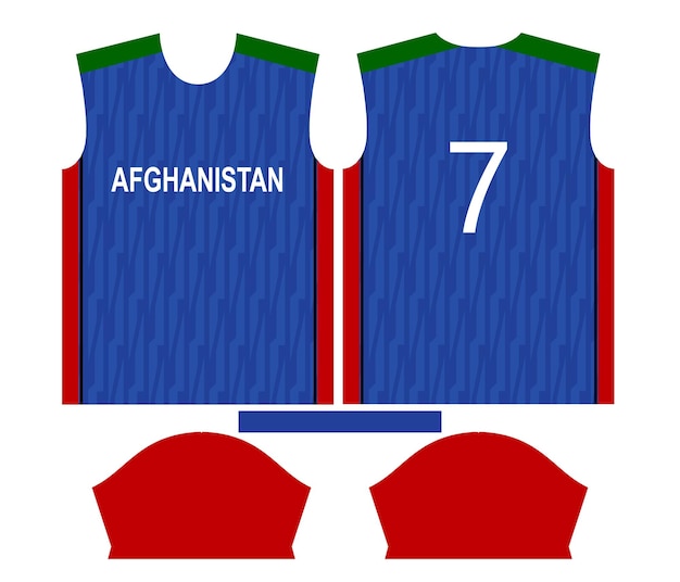 Conception D'enfant De Sports D'équipe De Cricket D'afghanistan Ou Conception De Maillot De Cricket D'afghanistan