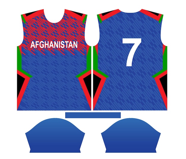 Conception D'enfant De Sports D'équipe De Cricket D'afghanistan Ou Conception De Maillot De Cricket D'afghanistan