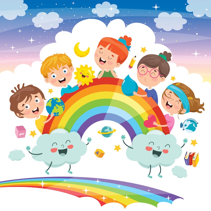 Vecteur conception avec des enfants drôles