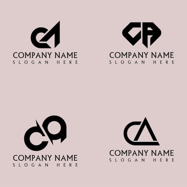Conception de l'ensemble de lettres du logo CA