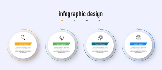 Conception D'entreprise De Ligne De Temps Circulaire De Modèle D'infographie