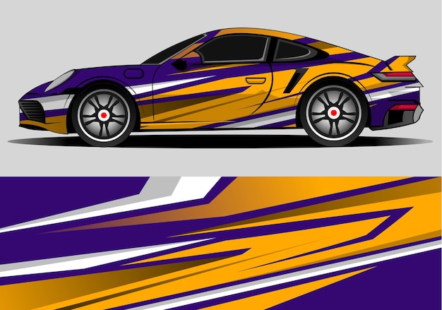 Conception D'enveloppe De Décalque De Voiture De Sport