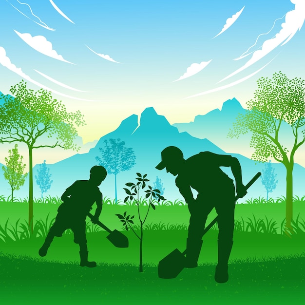 Conception Environnementale Illustration.go Green Illustration Logo