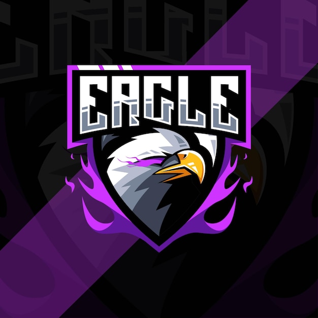 Conception D'esport De Logo De Mascotte D'aigle