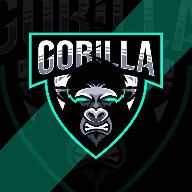 Conception D'esport De Logo De Mascotte De Gorille En Colère