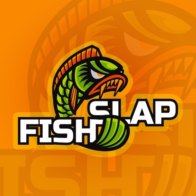 Conception D'esport De Mascotte De Logo De Poisson