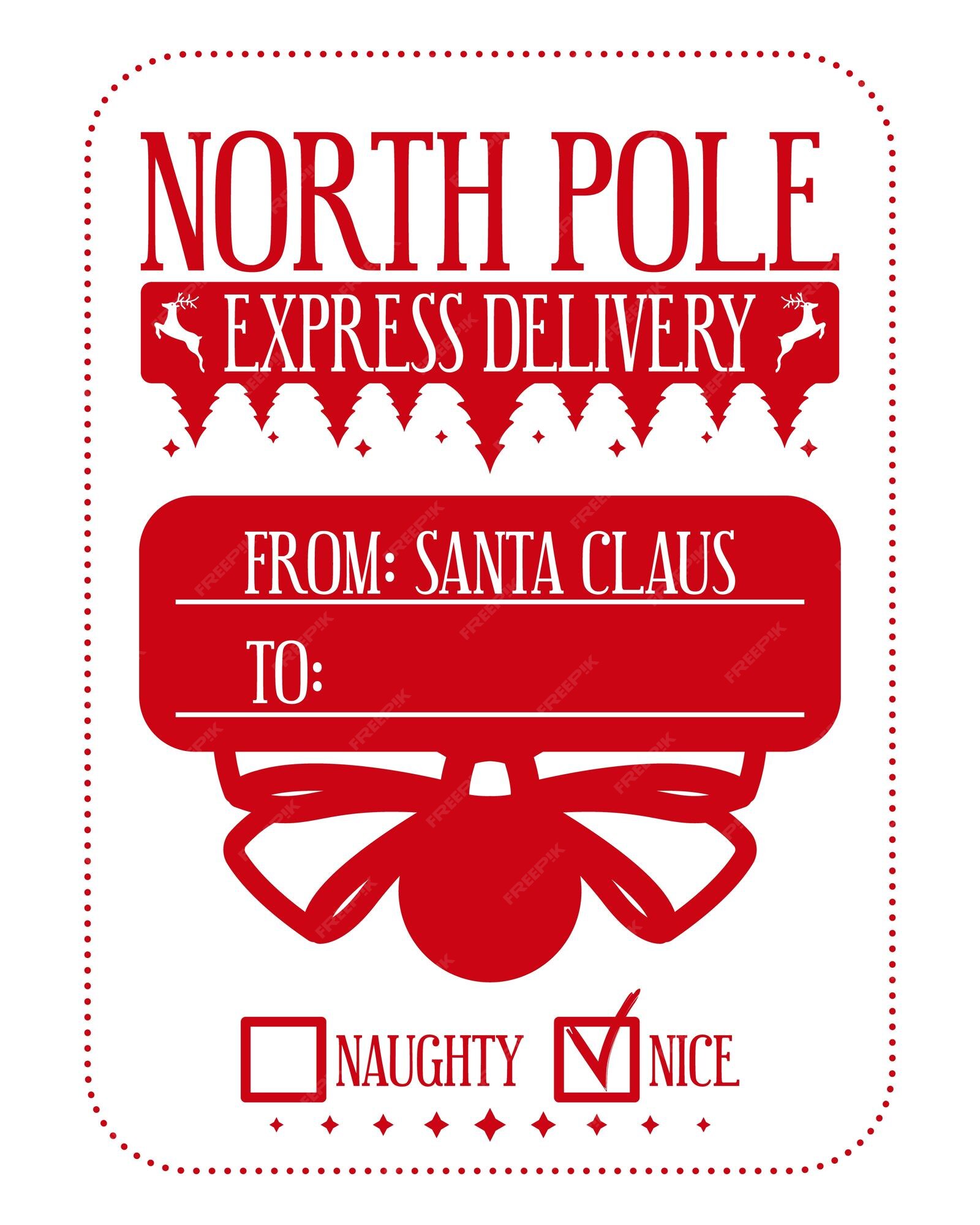 Conception expresse de Noël du pôle Nord du Père Noël pour un sac