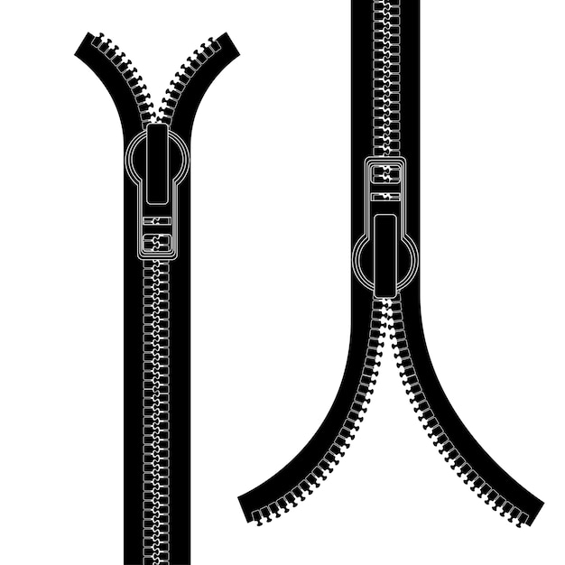 Vecteur conception de la fermeture à glissière sur fond blanc, illustration vectorielle.