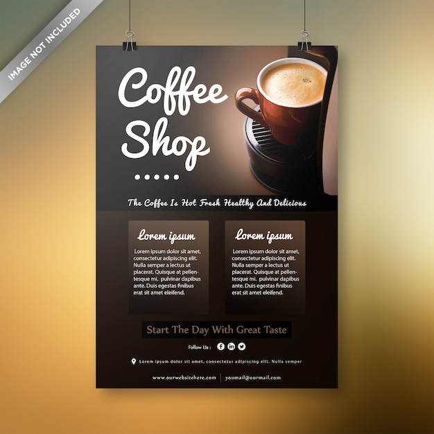 Conception De Flyer De Café