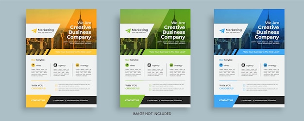 Vecteur conception de flyer d'entreprise créative et modèle de couverture de brochure