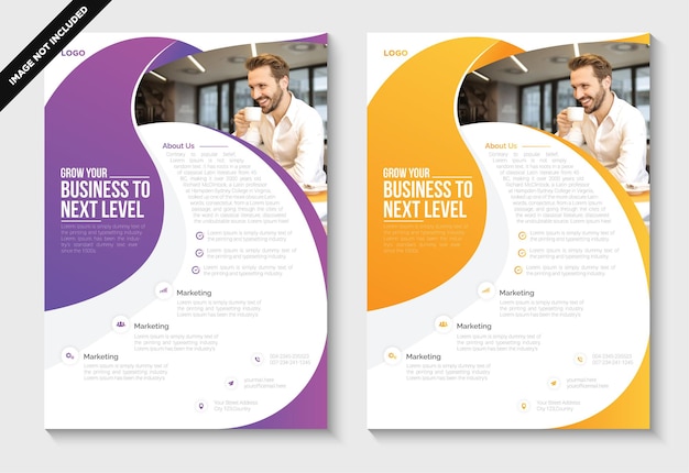 Vecteur conception de flyer polyvalent d'entreprise et modèle de page de couverture de brochure